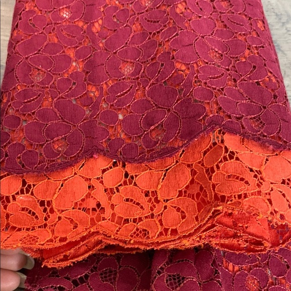Talula | Two Tone Red and Orange Lace Dress - Small - Picture 4 of 6
